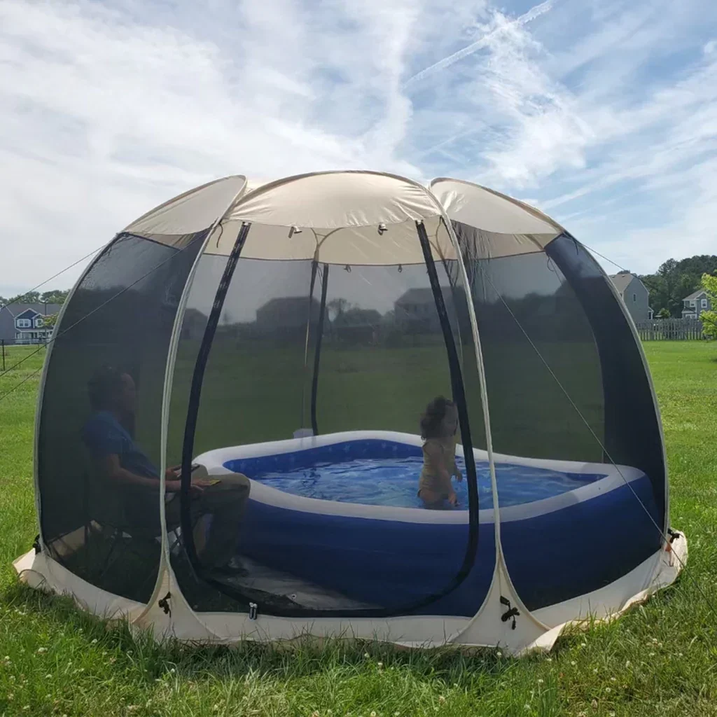 Alvantor Screen House Camping Instant Canopy 12 ft x 12 ft - Beige - Image 2 Alvantor Screen House Camping Instant Canopy 12 ft x 12 ft - Beige - Image 2