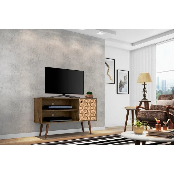 Mid-Century Modern Liberty Dual-Shelf TV Console
