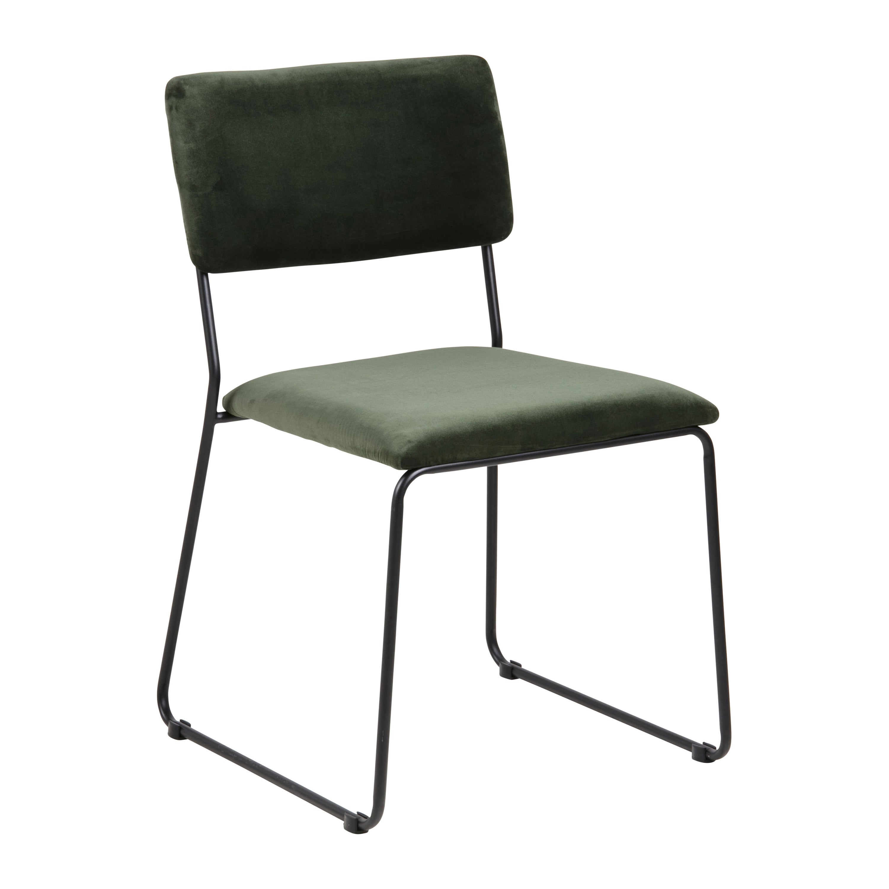 Blokker basic Slim Eetkamerstoel - Donkergroen