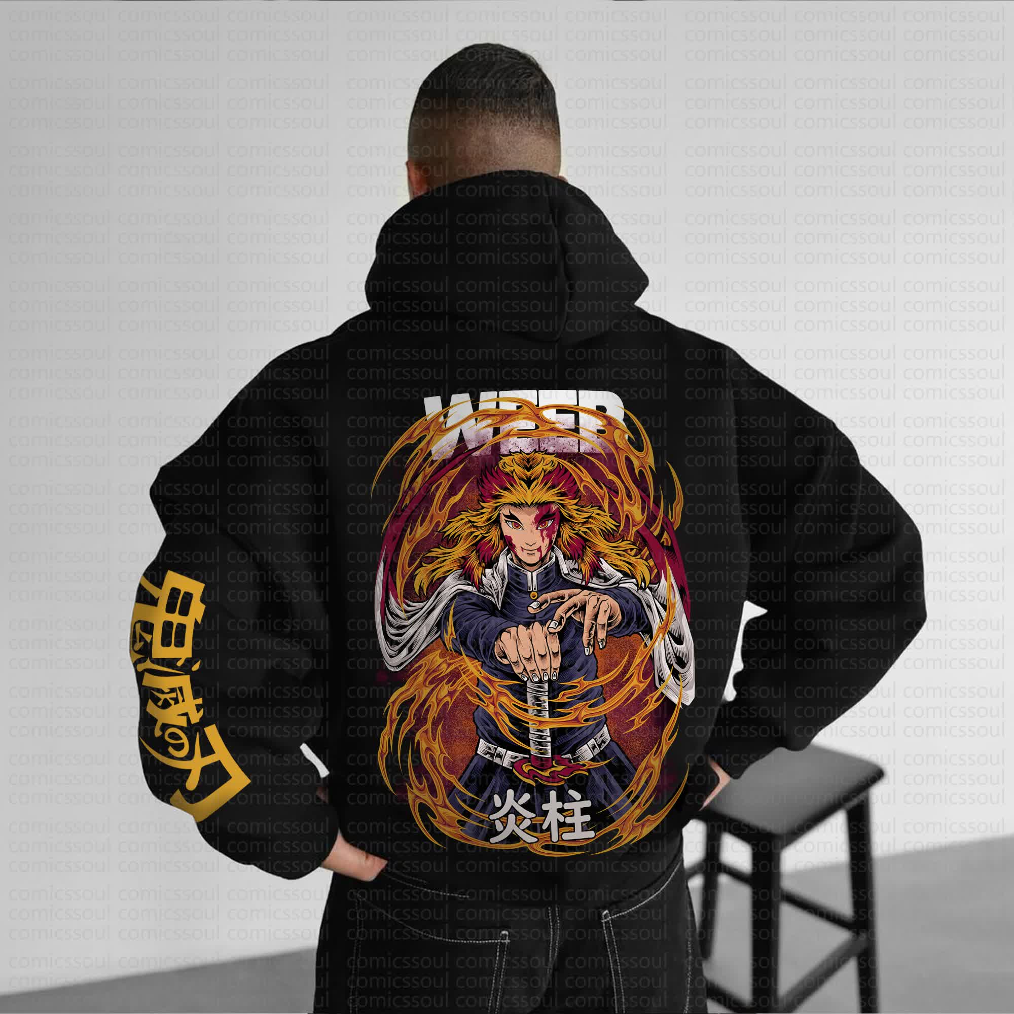 Unisex Anime Graphic Streetwear Vintage Hoodie丨Comicssoul