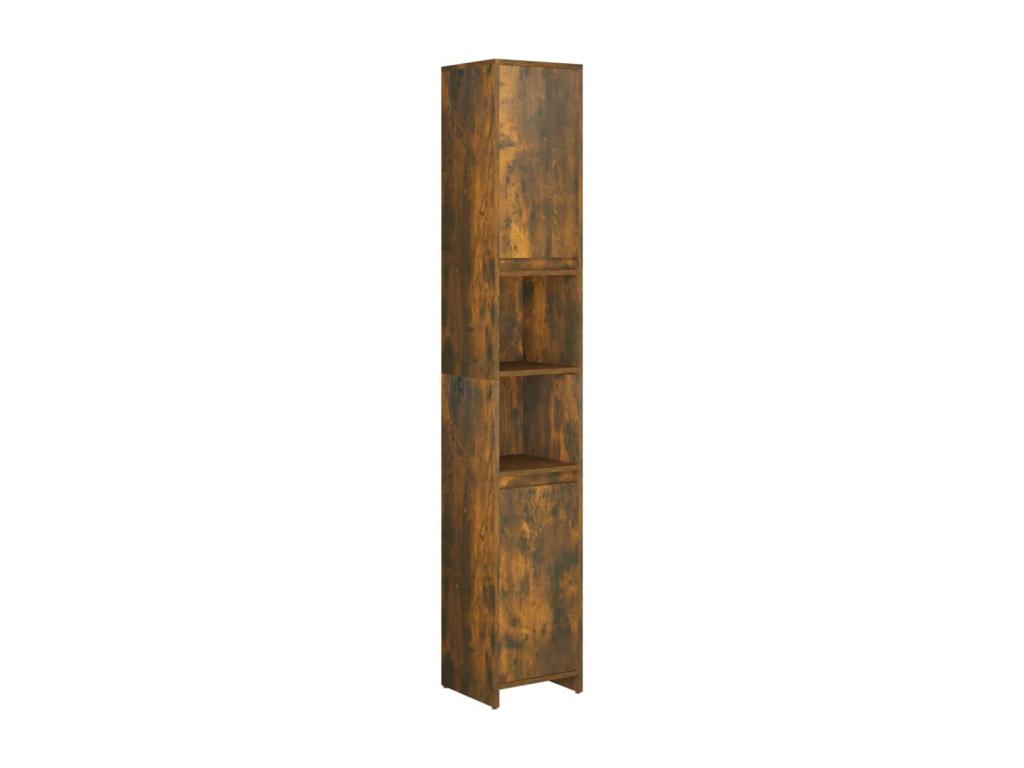 Armario baño madera contrachapada roble ahumado 30x30x183 - 5cm