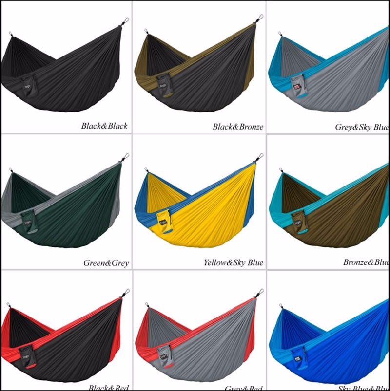Portable Lightweight Nylon Camping Hammock with Tree Strap Recycled Hammock Mosquito Repellent
