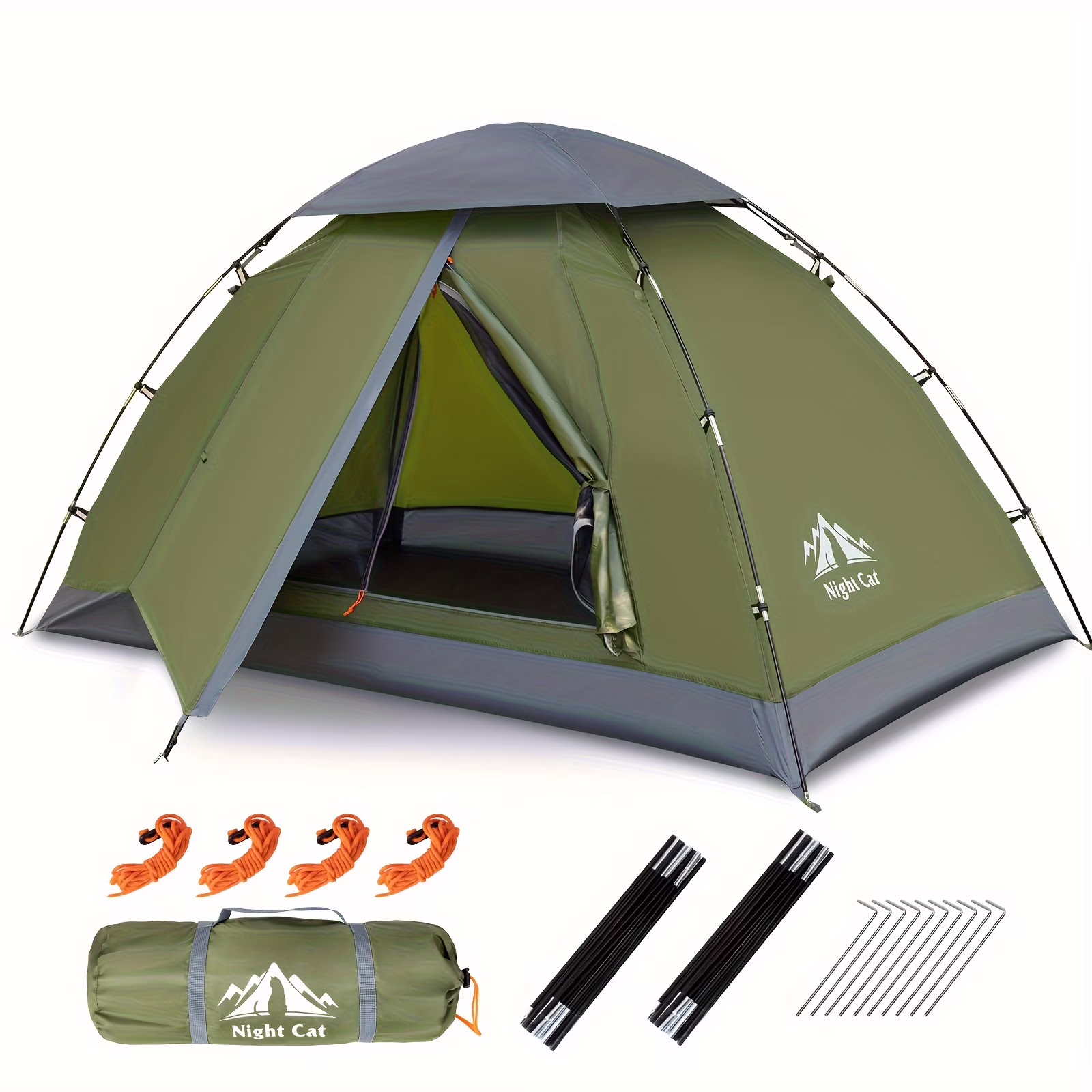 Kunkun E-commerce Backpacking Tent, 1 Person, Single-Size, Green