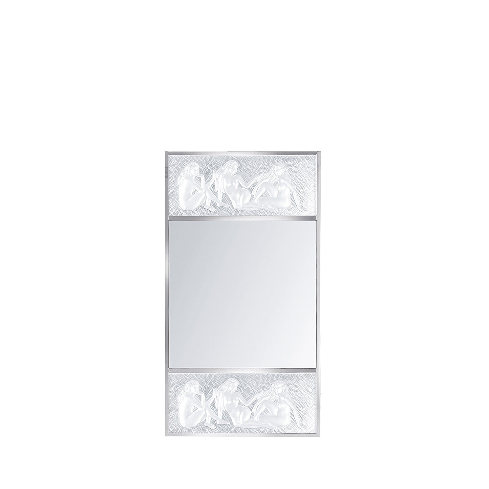 MIROIR LES CAUSEUSES - CRISTAL INCOLORE, FINITION CHROME, MOYEN MODÈLE