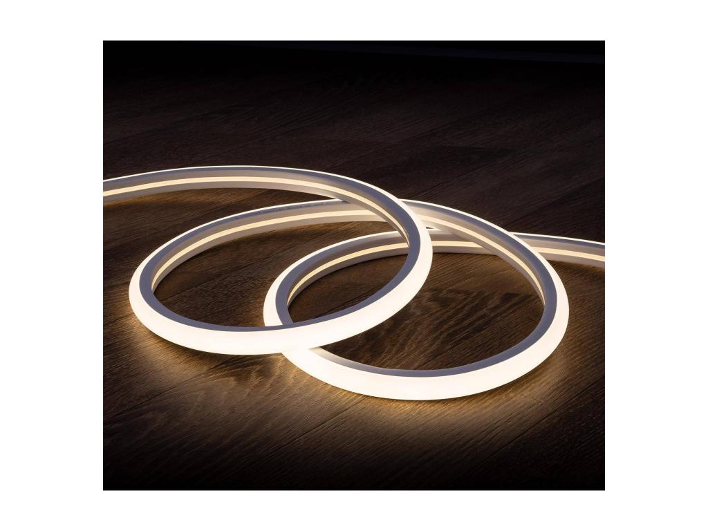 Tira Neón LED 7.5 W/m Regulable 220V AC 120 LED/m Semicircular 180º Blanco Neutro IP67 a Medida Corte cada 100 cm 17 m