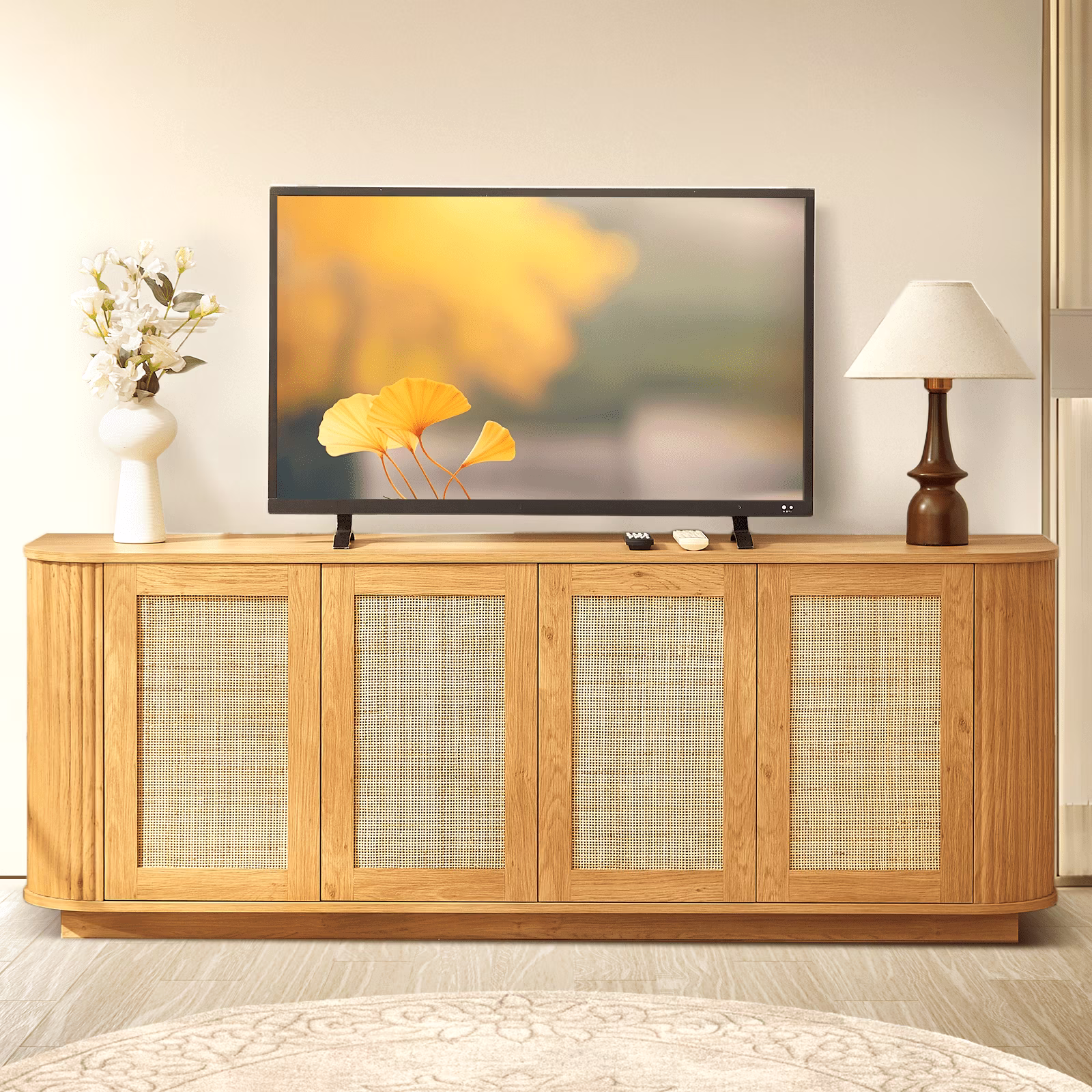 TV Stand, Modern Entertainment Center for TVs Up to 75 inch