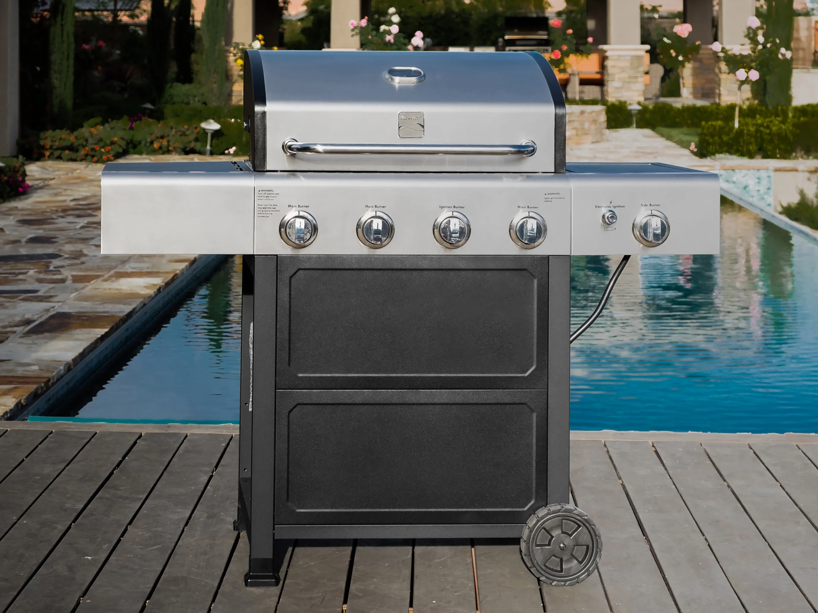 Kenmore BBQ Propane Gas Grill - 5 Burners with Side Burner & Searing Zone, 644 Sq. In. Stainless Steel Grill, 66,000 BTU, Ideal for Outdoor Cooking, Patio & Backyard, Black - Image 18