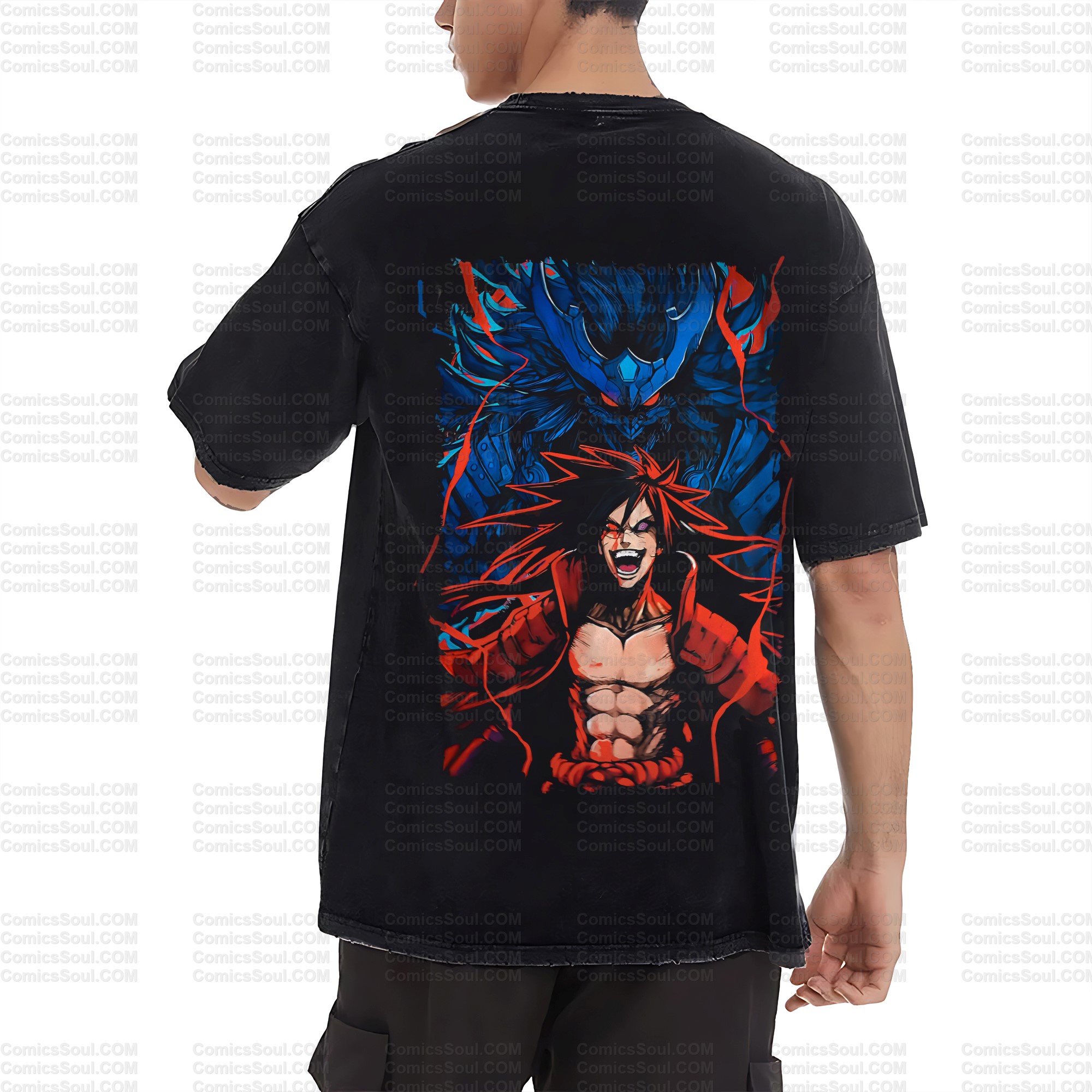 Unisex Anime Inspired Vintage Washed T-Shirt