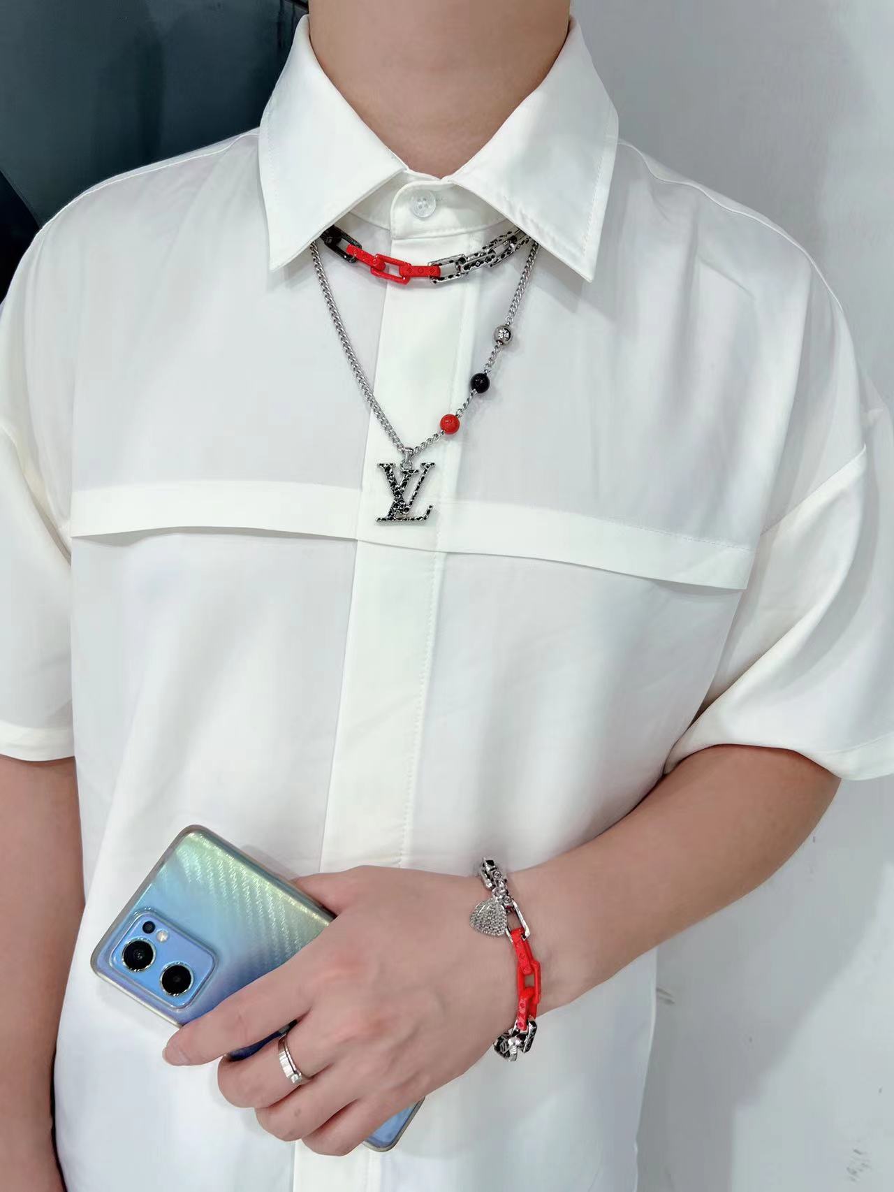 Louis Vuitton LV x YK Monogram Mens Necklace - Original Replica Club