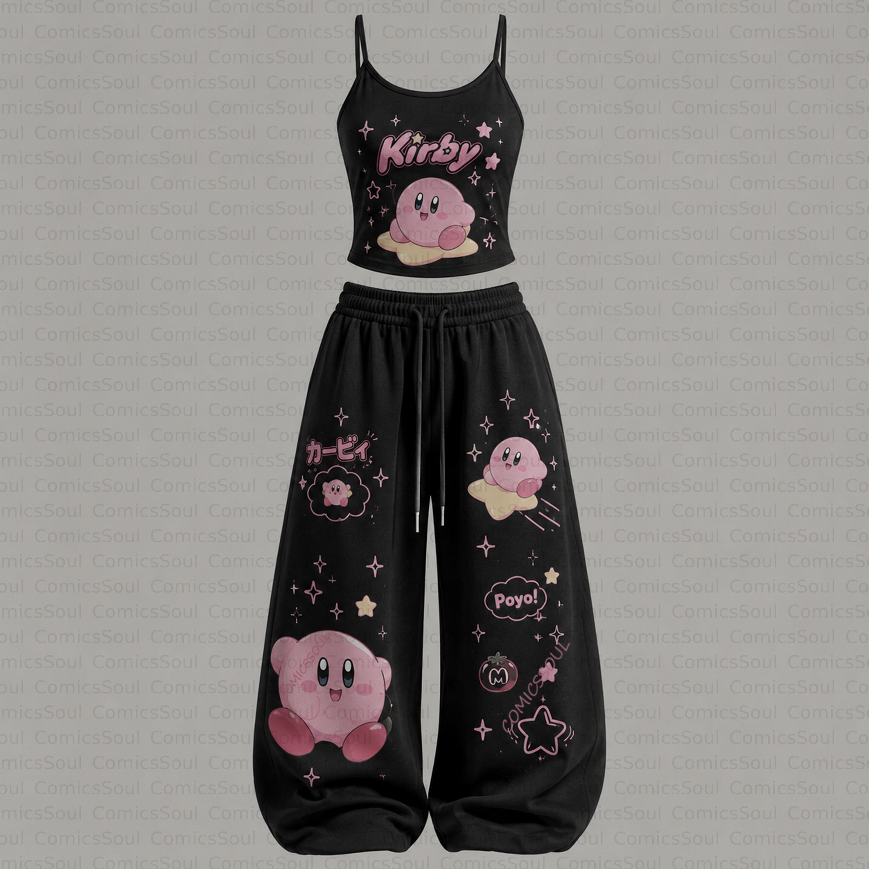 Kirby's Dream Land Top & Elasticated Trousers Two-Piece Set