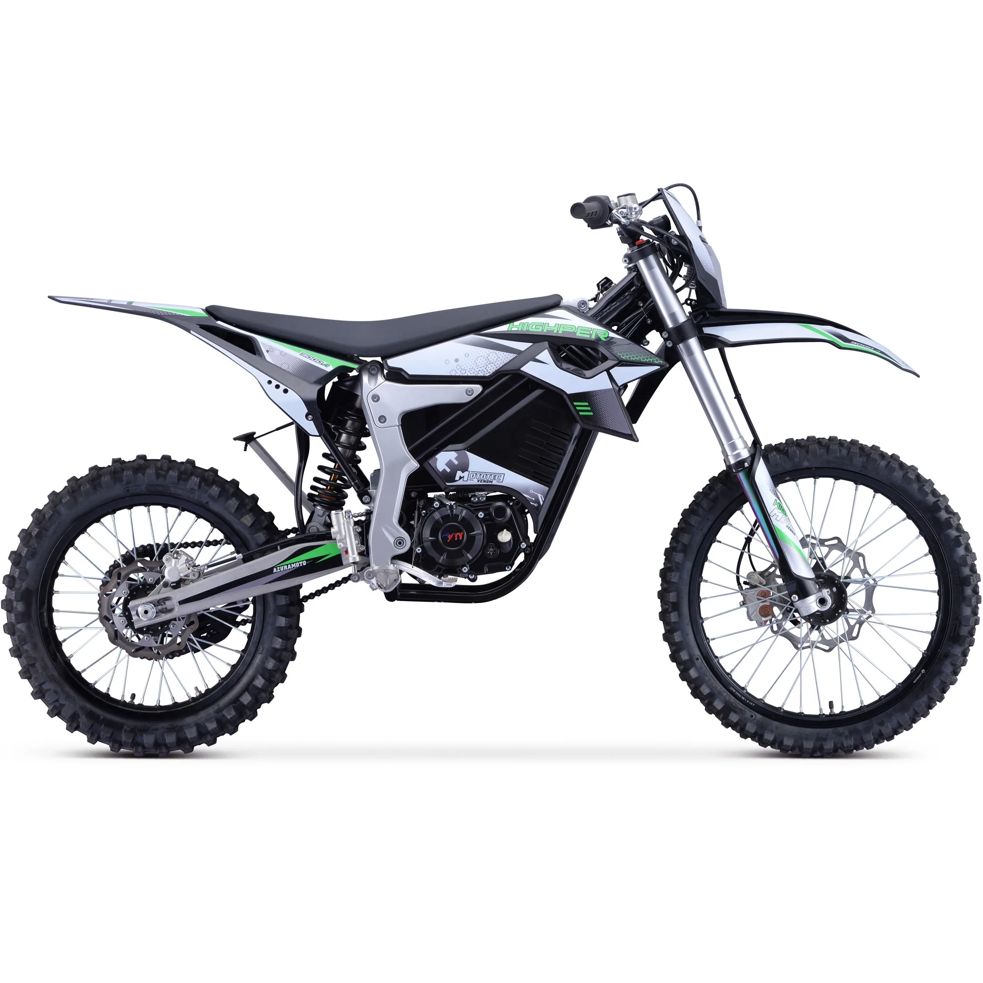 MotoTec Venom 72v 12000w Electric Dirt Bike White - Image 2