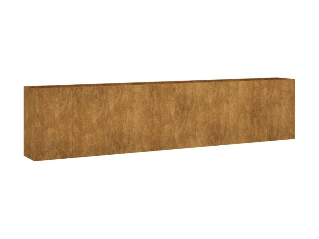Cama de jardín elevada 360x40x80 cm acero corten