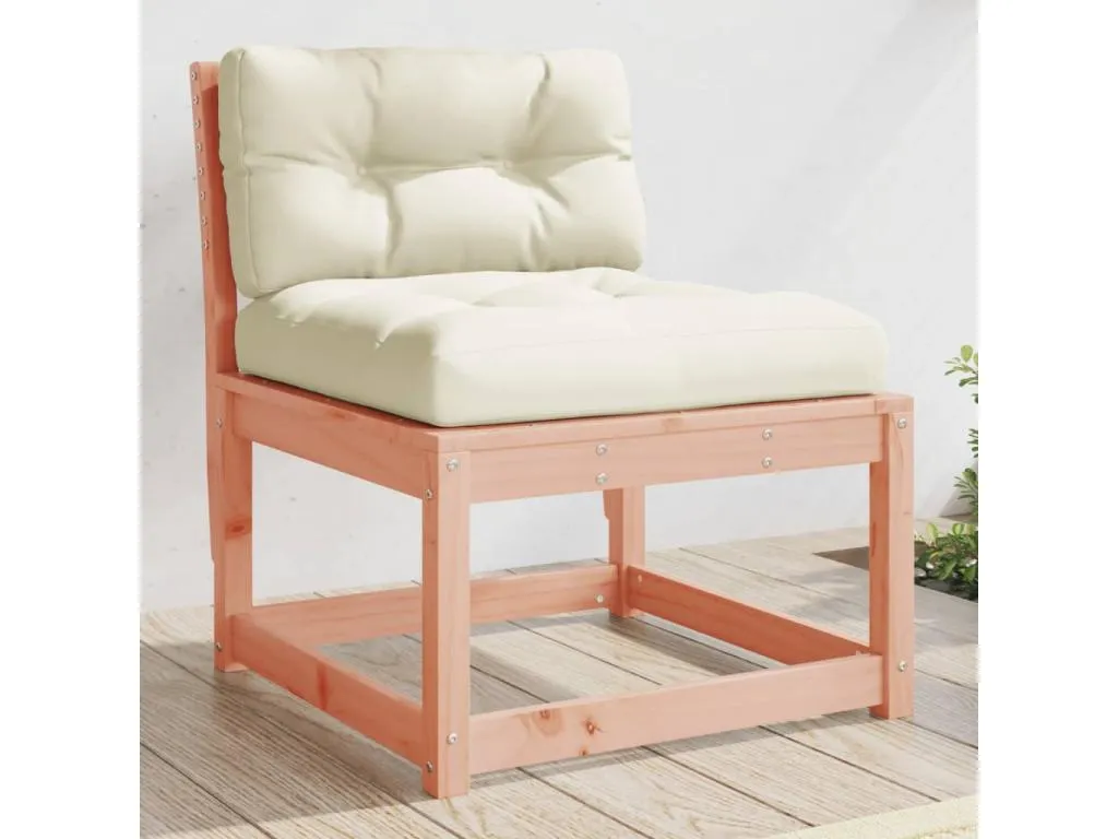 Mobtrendy Sofá de jardín con cojines Mobtrendy maciza de Mobtrendy Marrón 16003bmjw