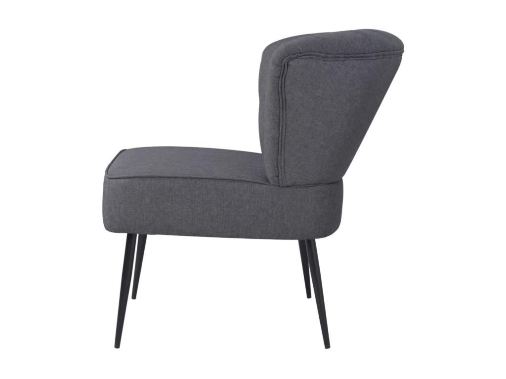 Sillón de cóctel tela gris oscuro