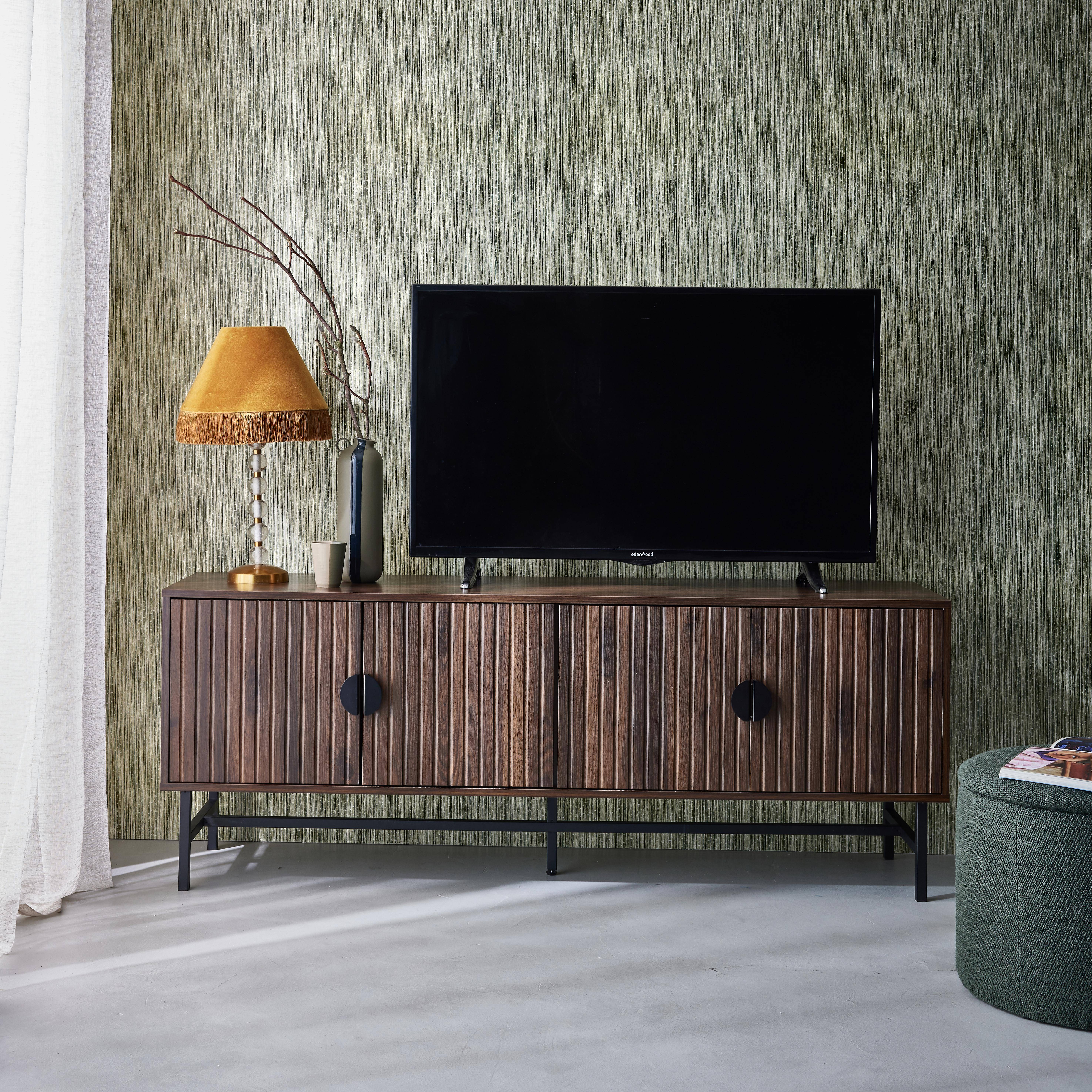 Bazalt - Mueble TV con efecto madera, 160cm