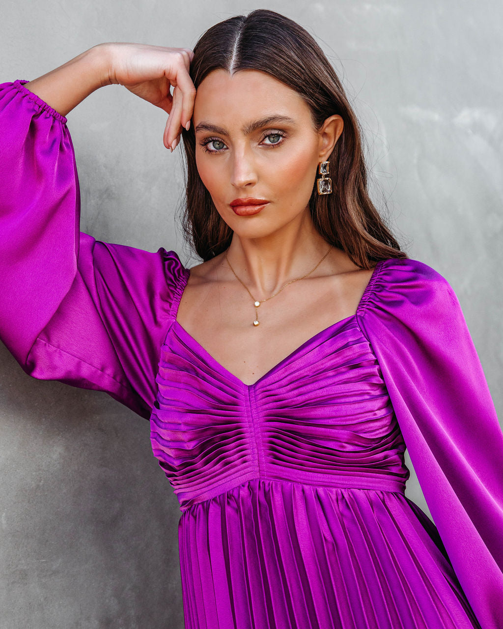 Glam Lifestyle Gem Drop Earrings - Clear - Se7enfashion