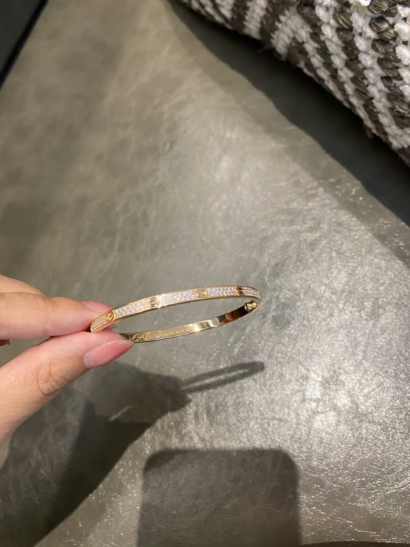 Cartier Diamond Paved LOVE Bracelet Bangle - Original Replica Club