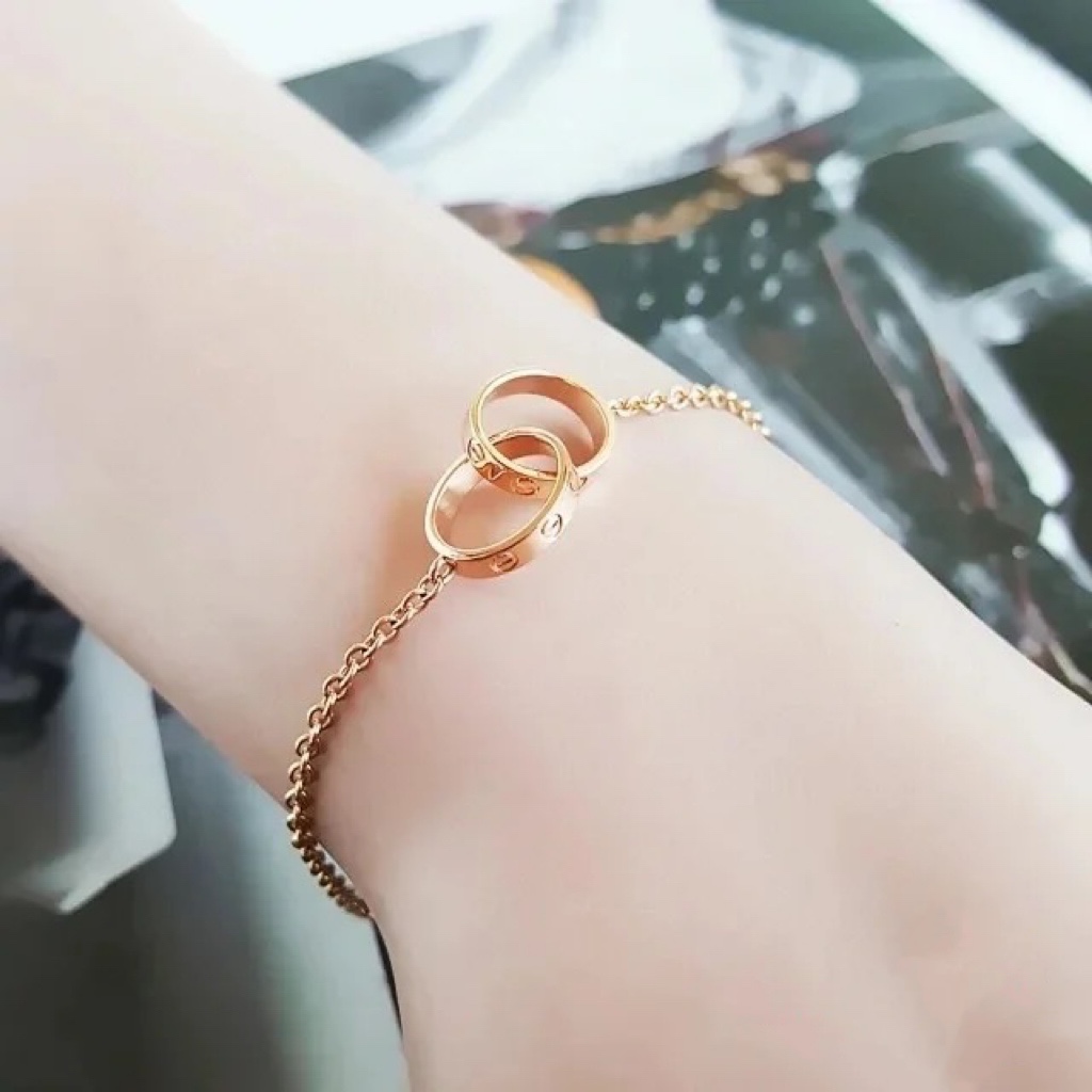 Cartier Double Circle Love Chain Bracelet - Original Replica Club
