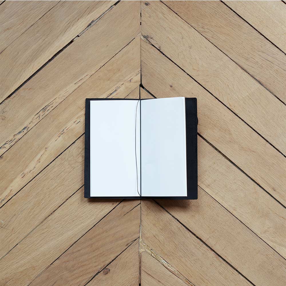 Carnet de voyage en cuir - Noir