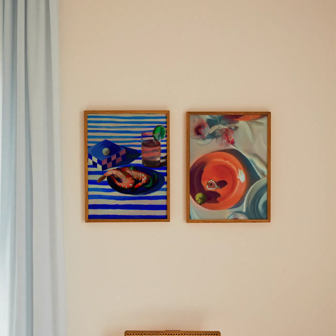 Paper Collective Shrimp & Stripes Poster - 30 x 40 cm