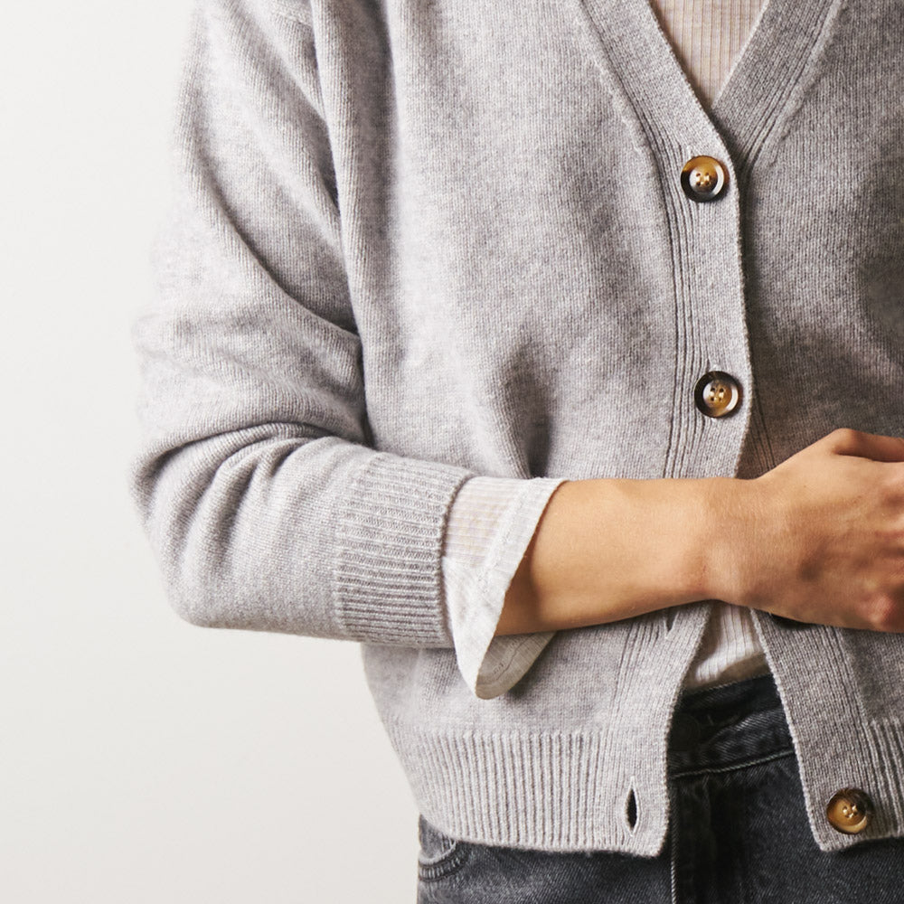 Merci - Gilet Lucia en Laine - Gris