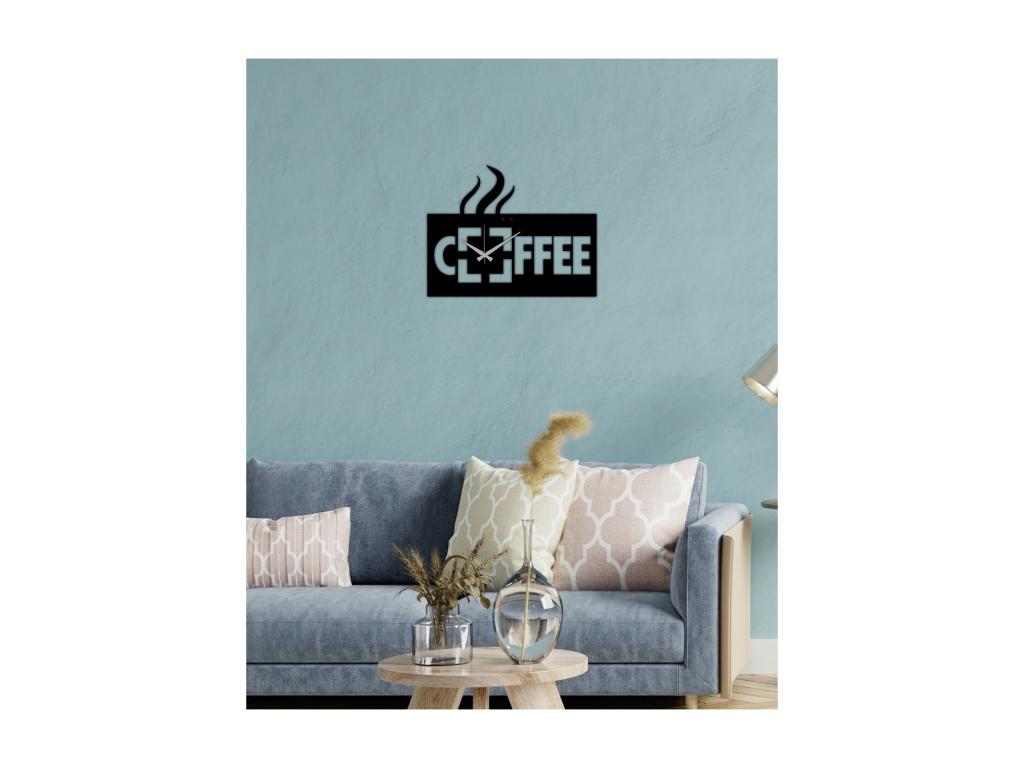Reloj de Pared Café, Negro, 50x0,15x39 cm, Hogarlujo