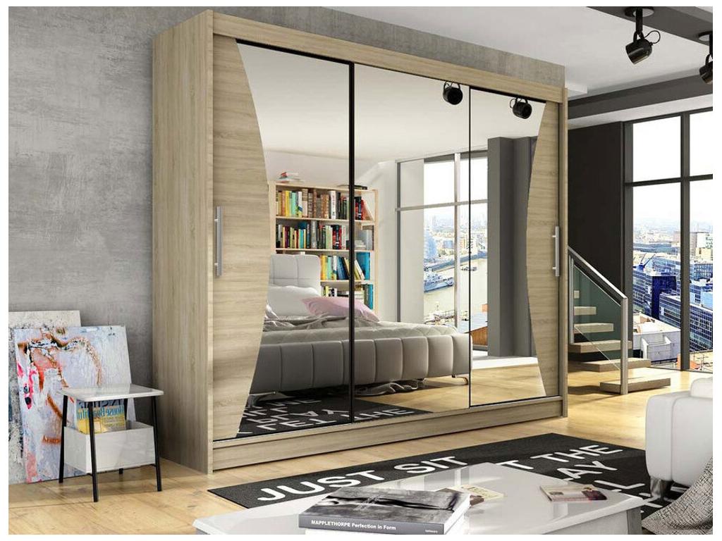 Armario 120 - Roble Abodeia - 215x250x58cm - Puertas de armario Correderas