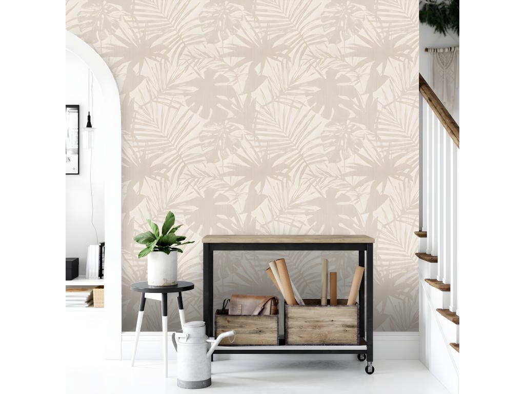 Papel pintado Hojas sepia 65x300 cm