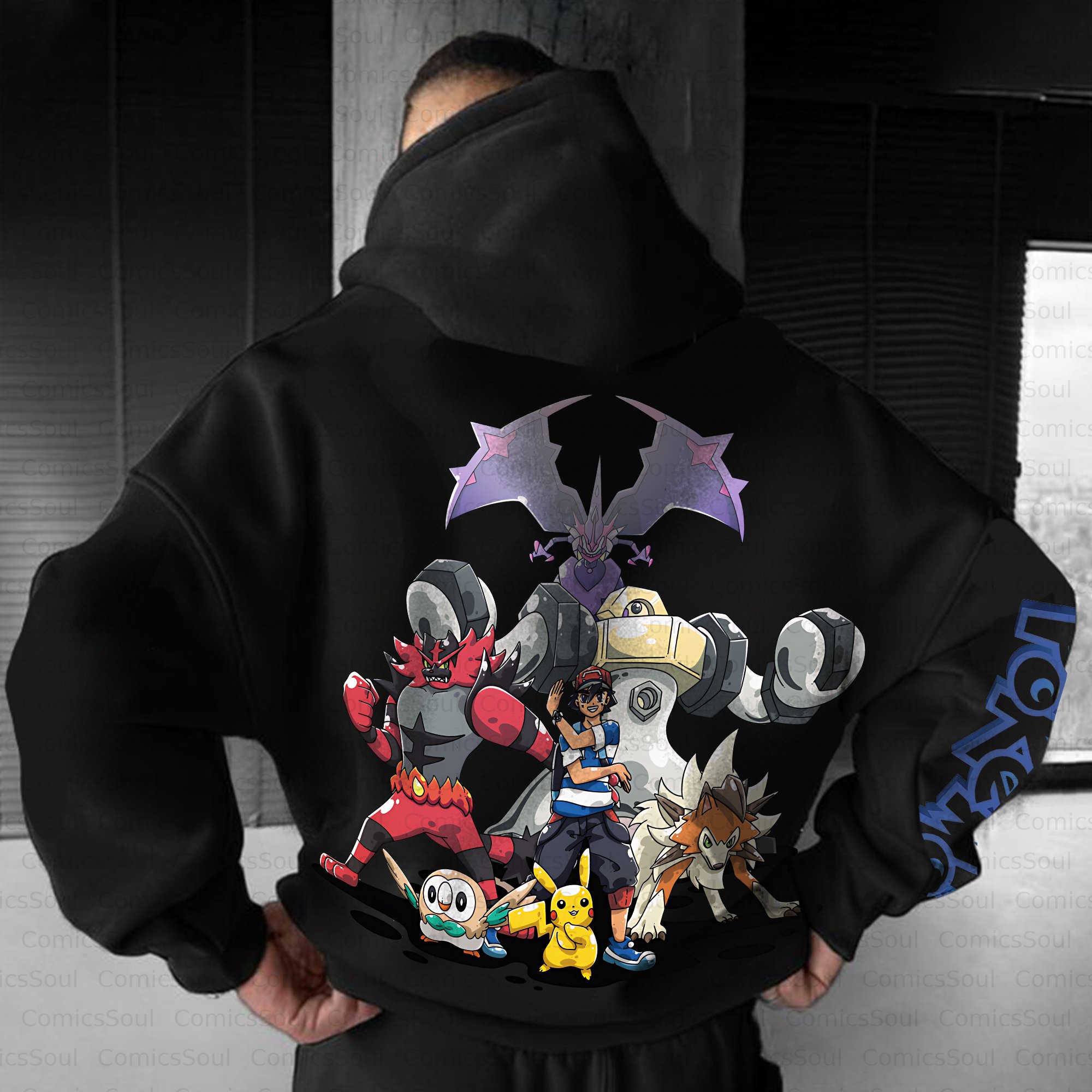 Unisex Anime Inspired Vintage Plush Hoodie