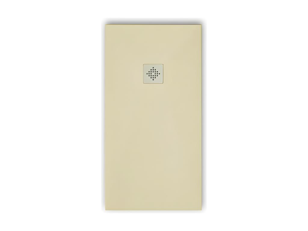 Plato de ducha pizarra PURE CREMA 70x110 cm Rejilla acero inox.