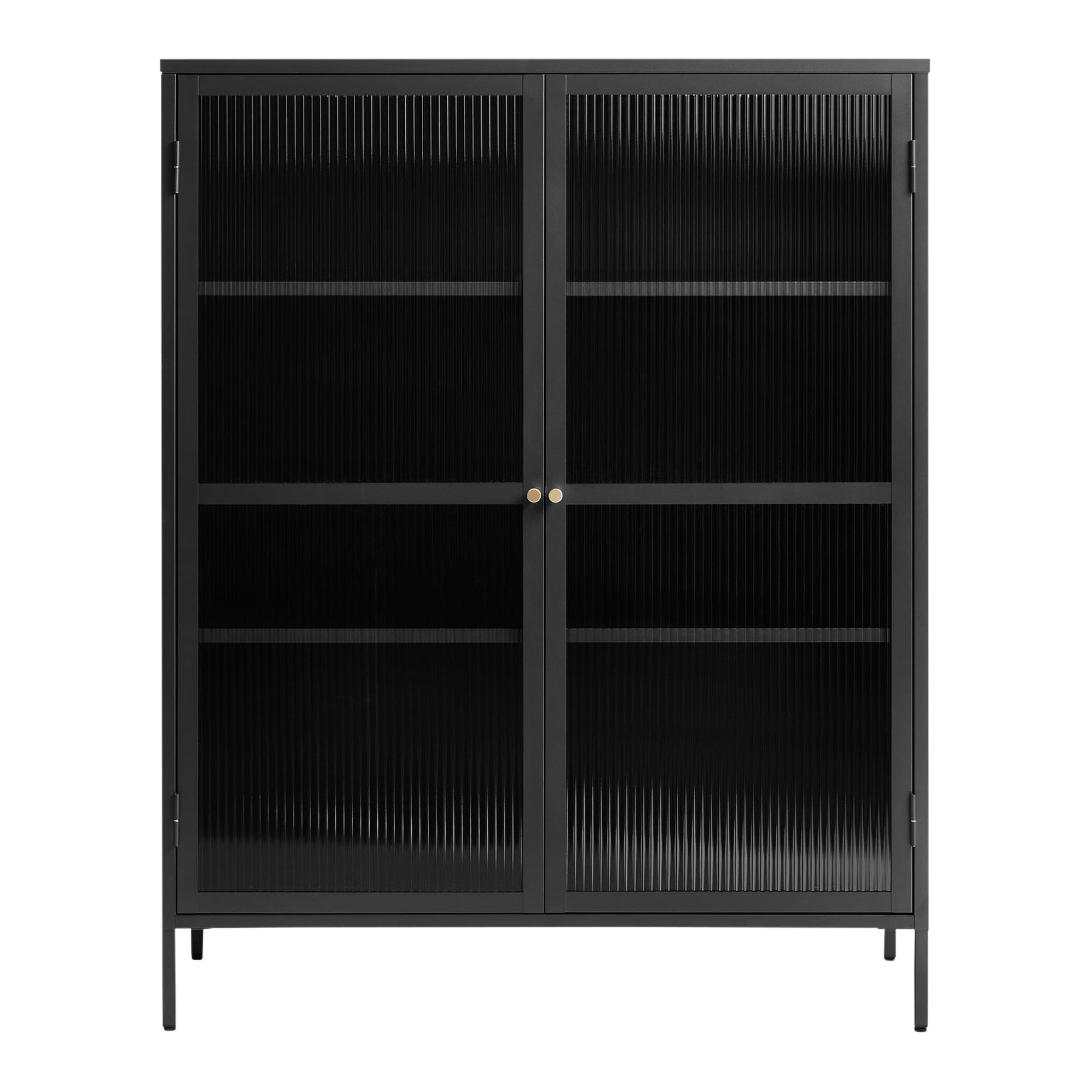 Blokker Opal Vitrinekast - H 140 cm - Zwart