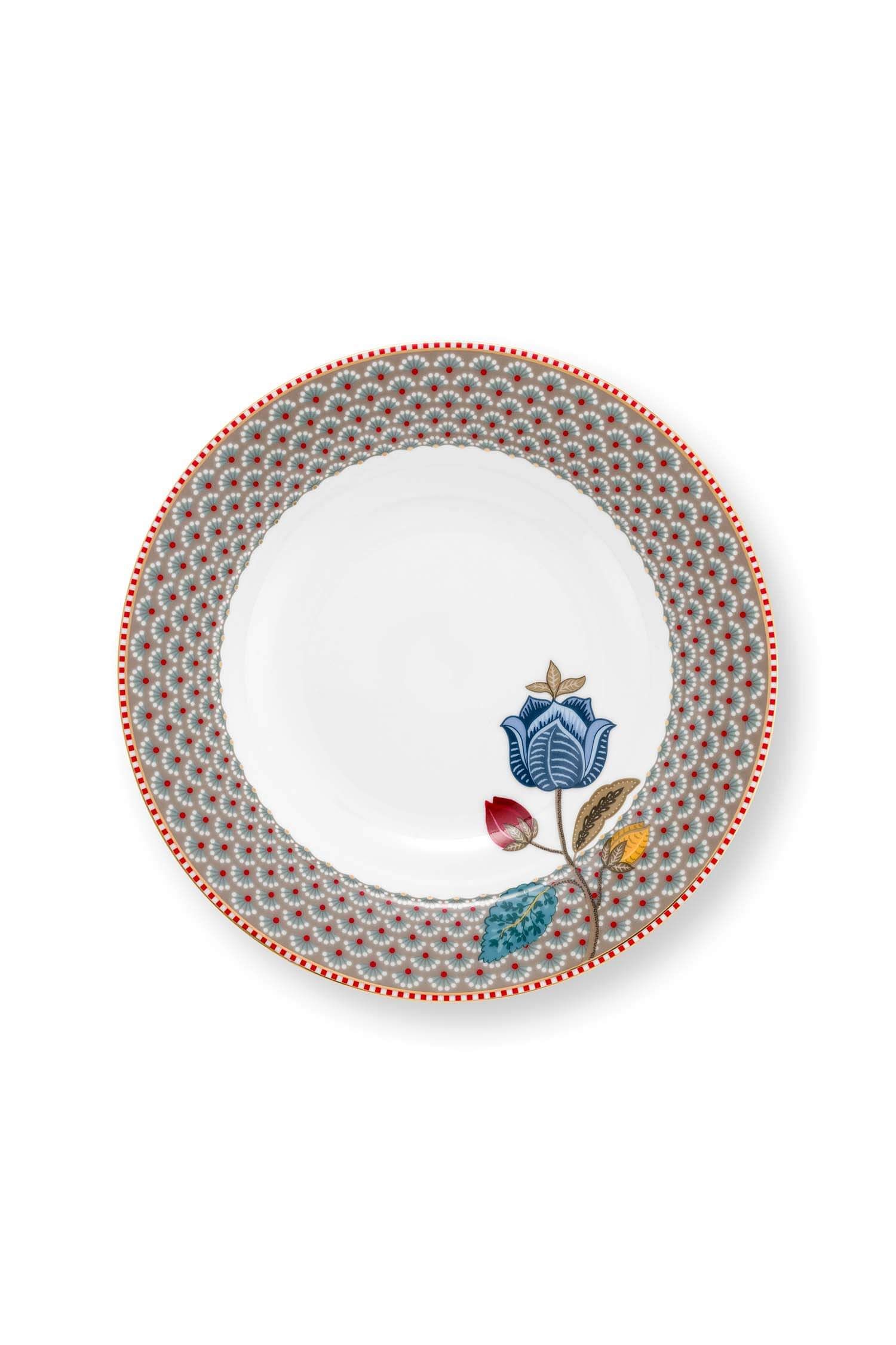 Deep Plate Blooming Tales Khaki 21.5cm