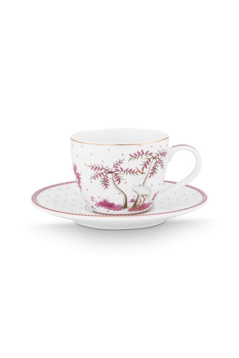 Espresso Cup & Saucer Jolie Dots Gold Pink