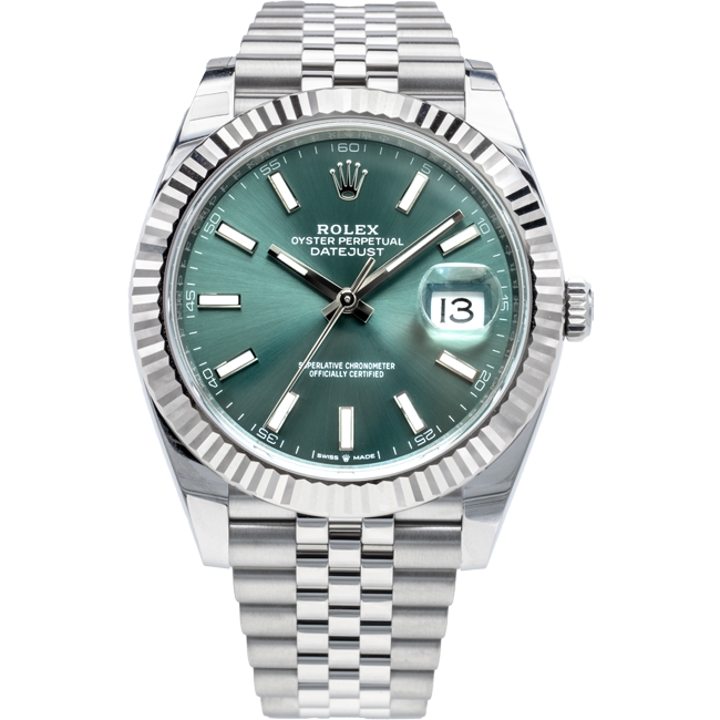 Rolex Datejust 41mm Green Dial 126334 Jubilee
