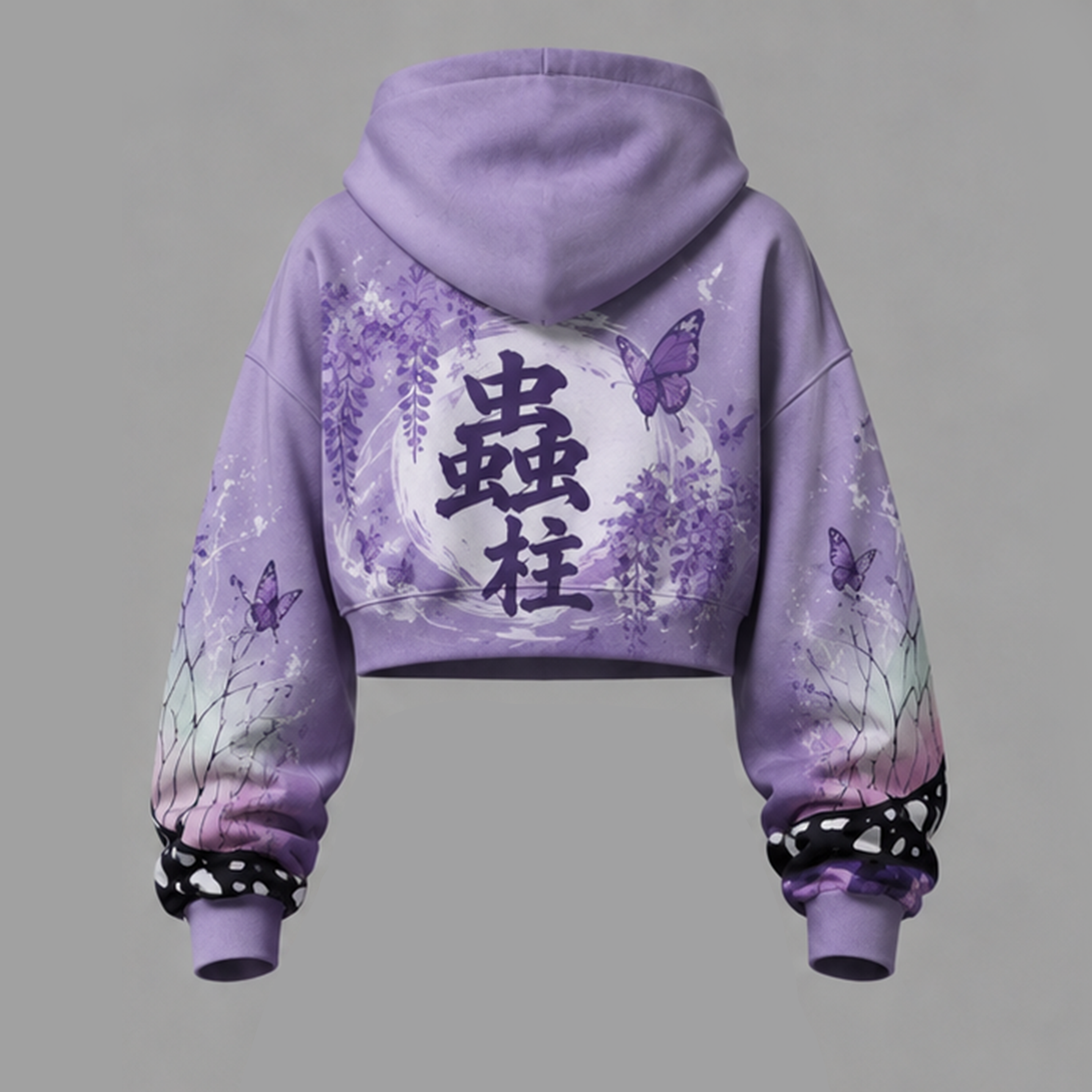 Demon Slayer Cropped Long Sleeve Hoodie & High Waist Jogger Pants Two Piece TeeThreads Sustain the Scene with Custom Apparel