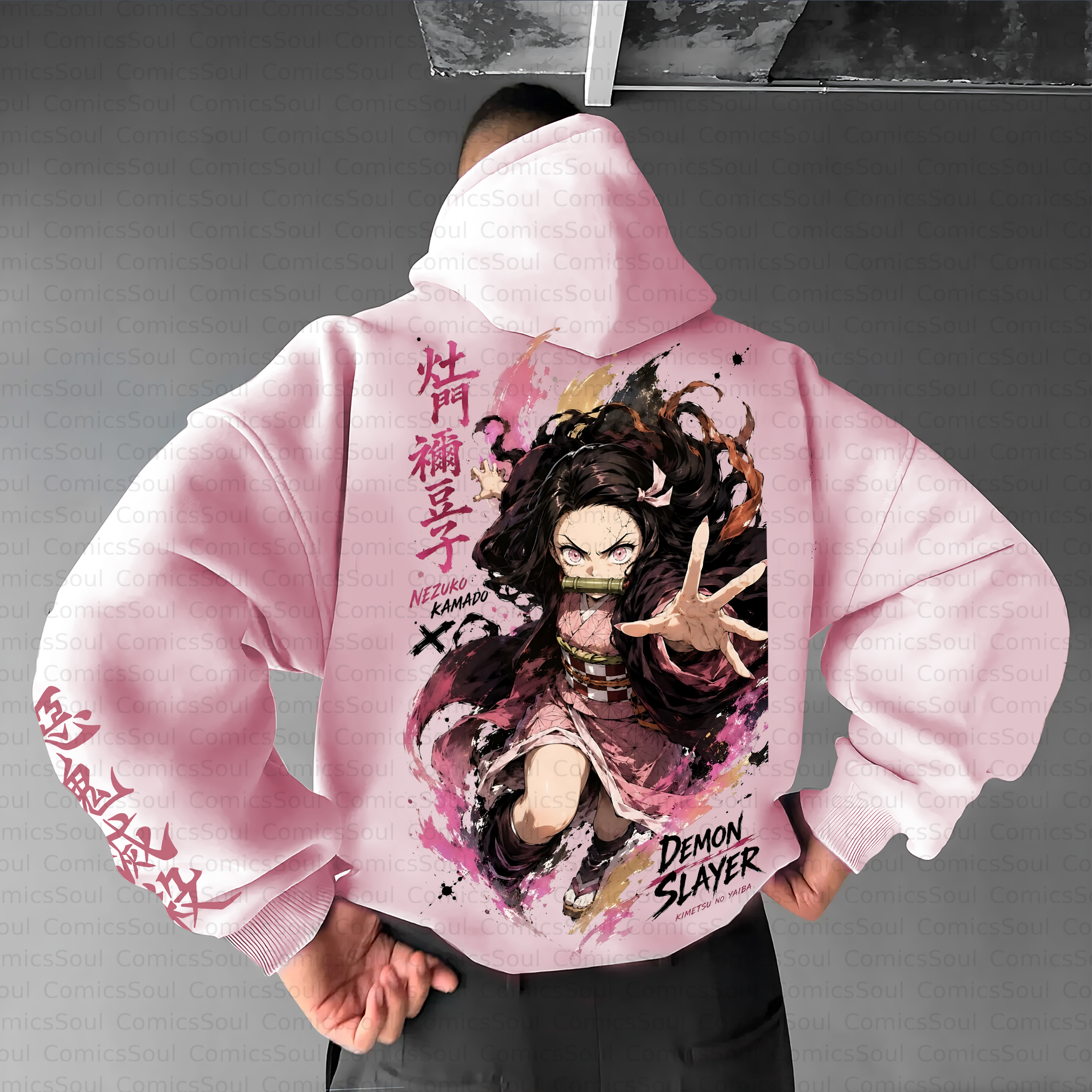 Unisex Anime Inspired Vintage Plush Hoodie 3051036 TeeThreads Sustain the Scene with Custom Apparel