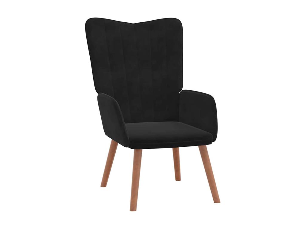 Sillón de Luzssnh de terciopelo negro