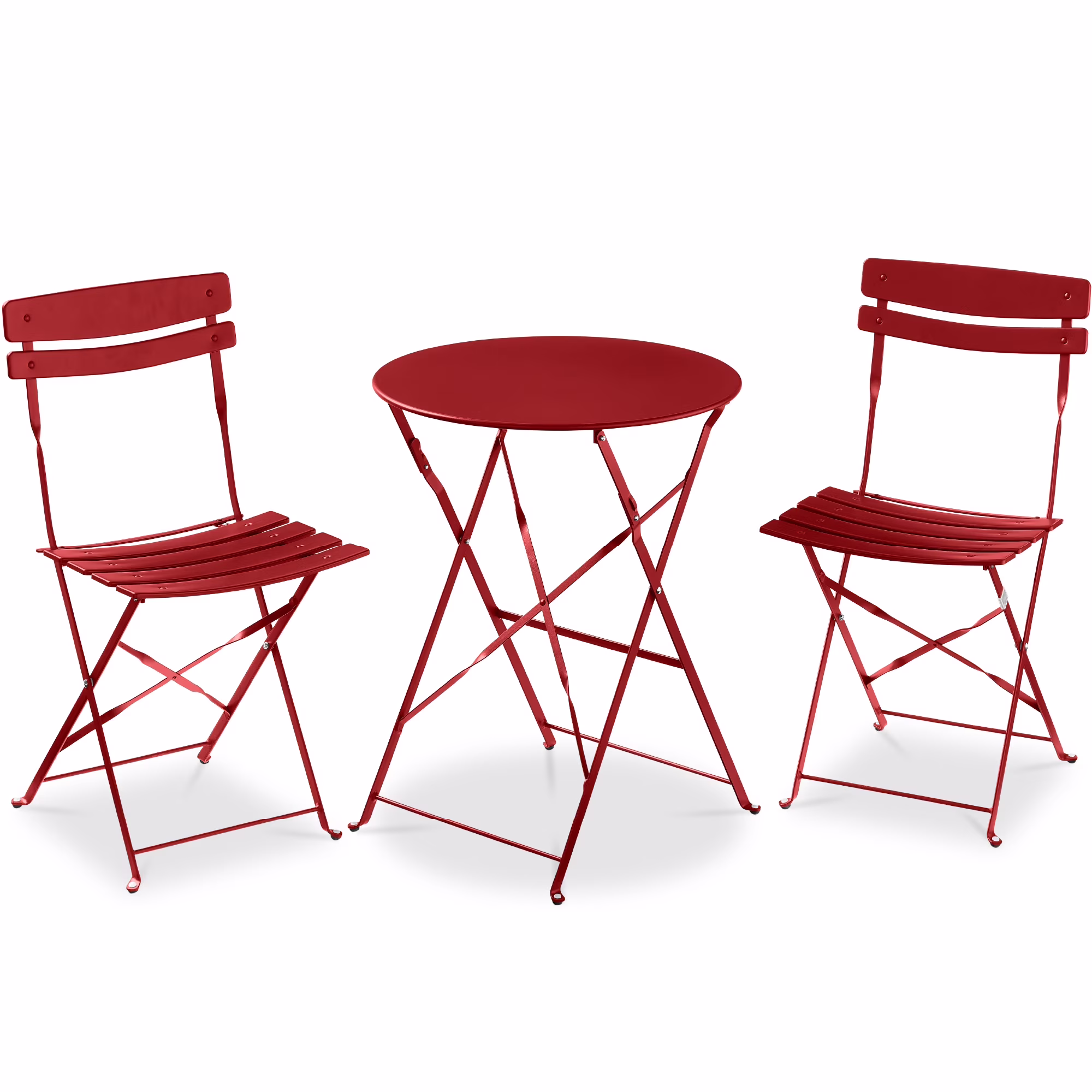 Best Choice Products 3-Piece Small Bistro Set, Folding Patio Furniture Set of 2 Chairs and Table - Black