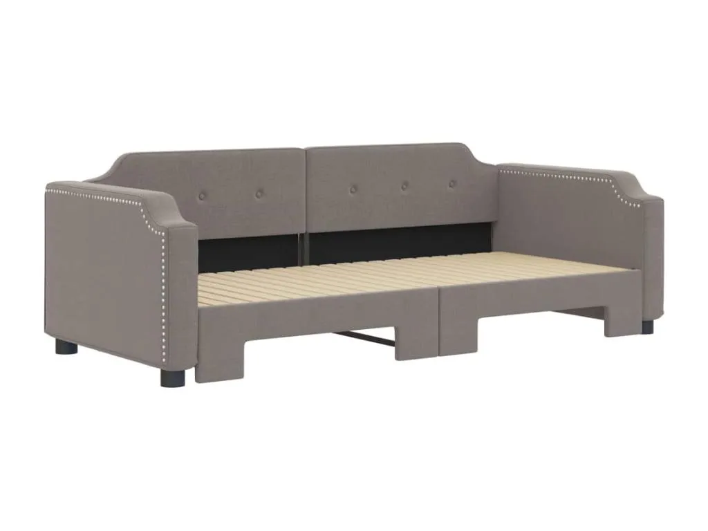 Sofá cama Mueblesclasic tela gris taupe 80x200 cm