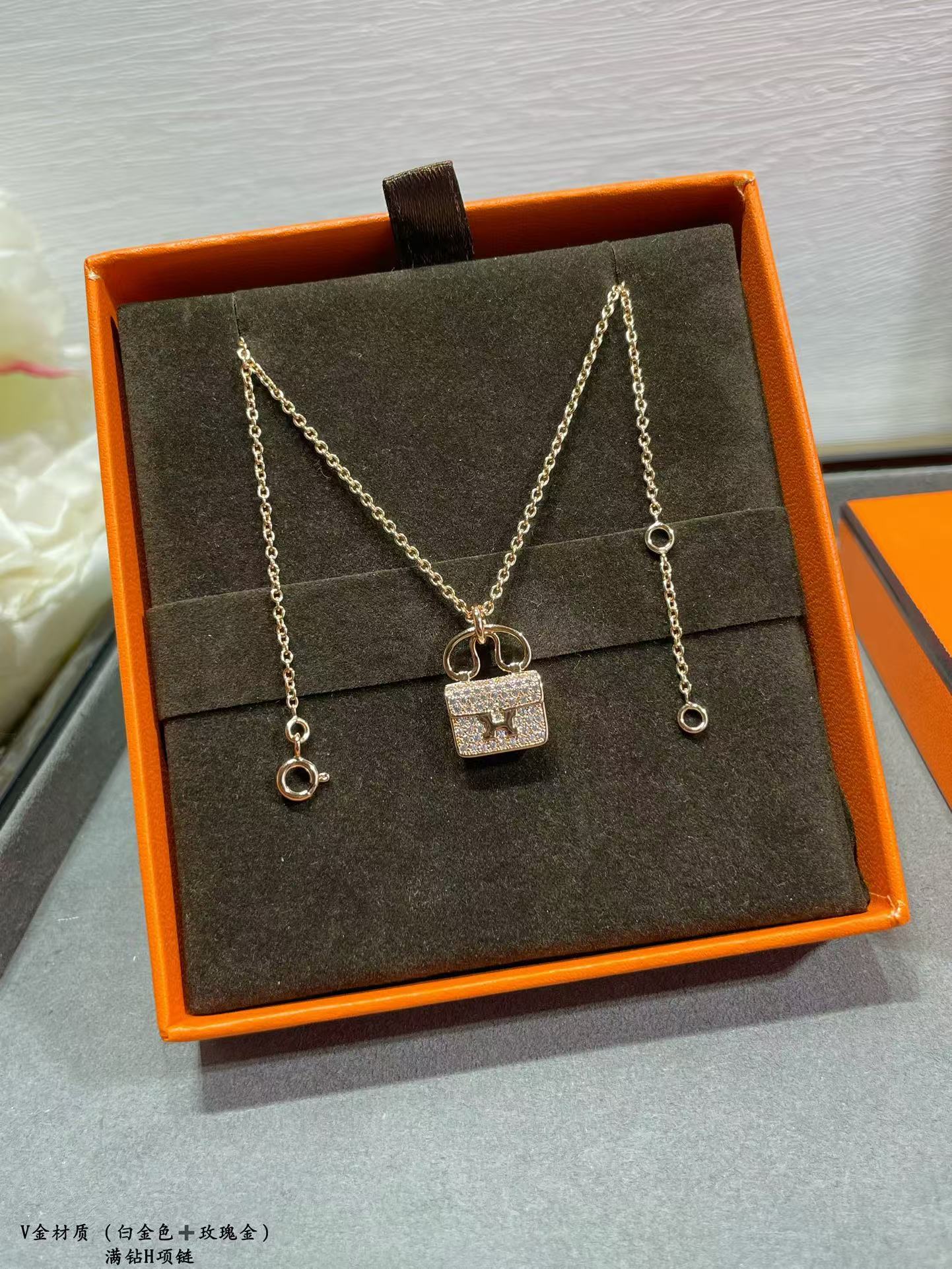 Hermes Bag Pendant Necklace - Original Replica Club
