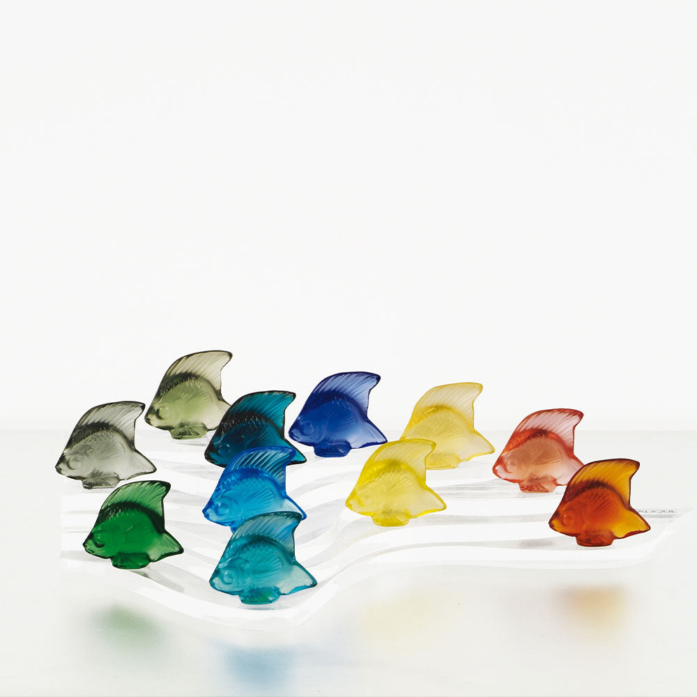SCULPTURE POISSON - CRISTAL VERT ANIS