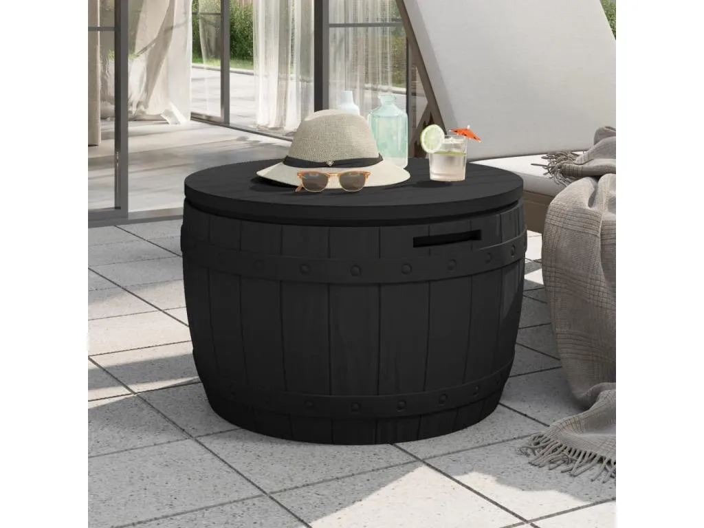 Caja de almacenamiento de jardín de polipropileno negro 3 Cosinor n 1 nlp3612980