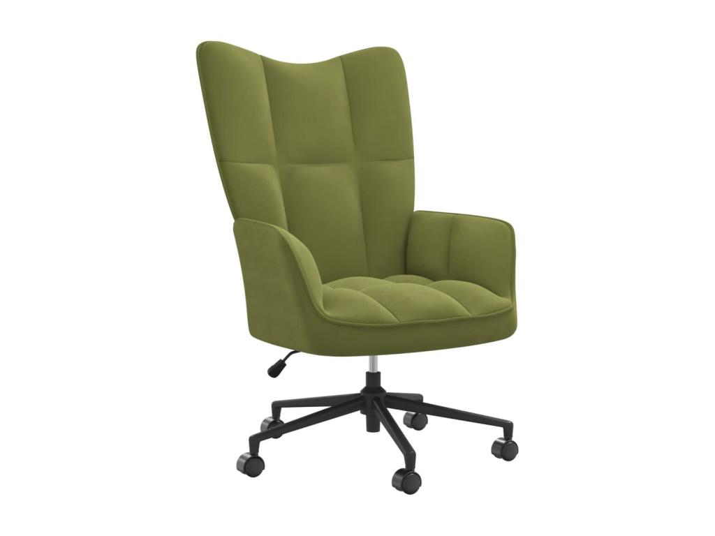 Silla de relajación de terciopelo verde claro