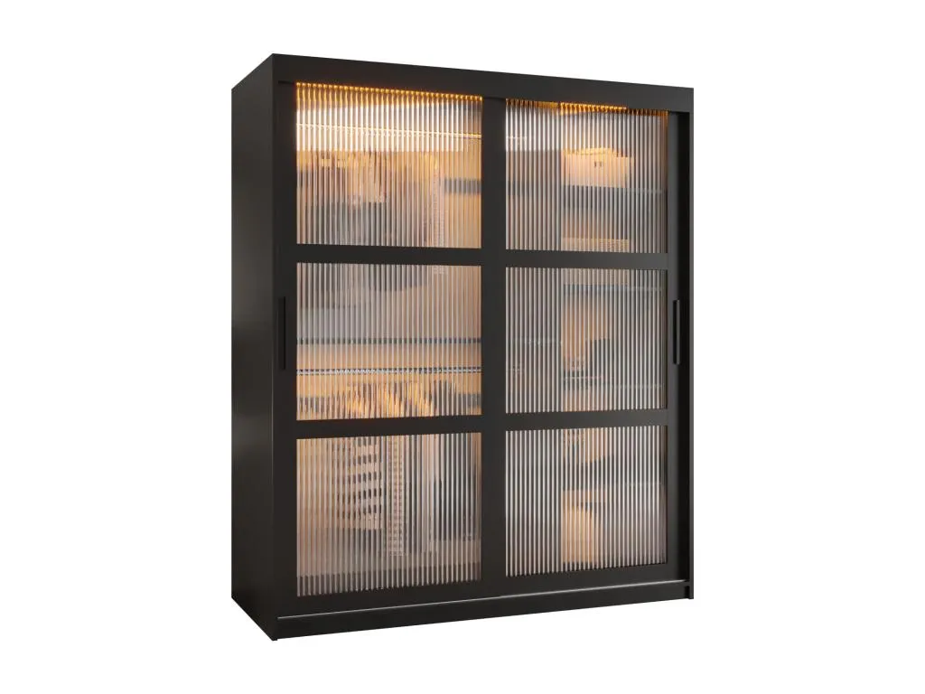 ARMARIO FLUTES DE PUERTAS CORREDERAS 200/150/62 2 puertas (negro) FWCL49001