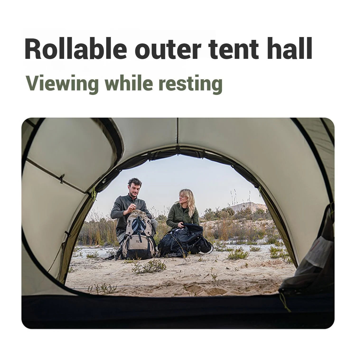 Naturehike, Ultralight Hiking Tent, Tear-resistant Tunnel Tent, Waterproof Camping Tent, Windproof Tent with Hall, 15D Lightweight Silicone-coated Nylon Fabrics,Large size for 2/3 Person. - Image 17