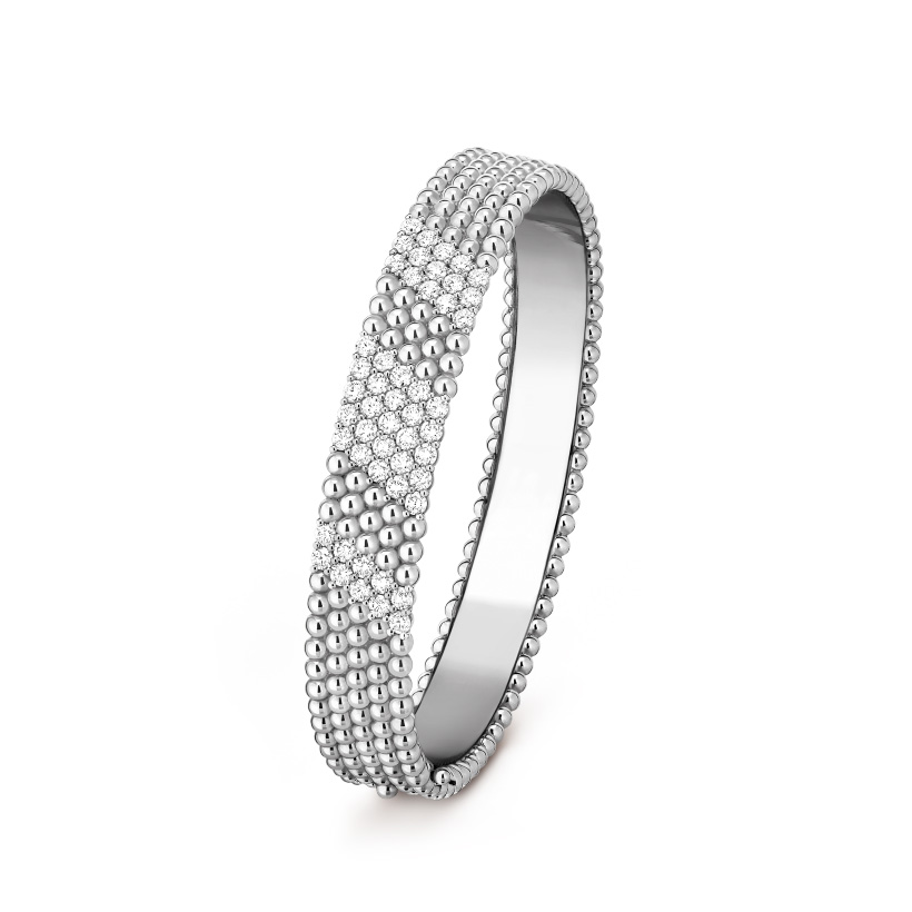 Replicate Perlée diamonds bracelet, 5 rows, medium model(1:1 replica) - Original Replica Club