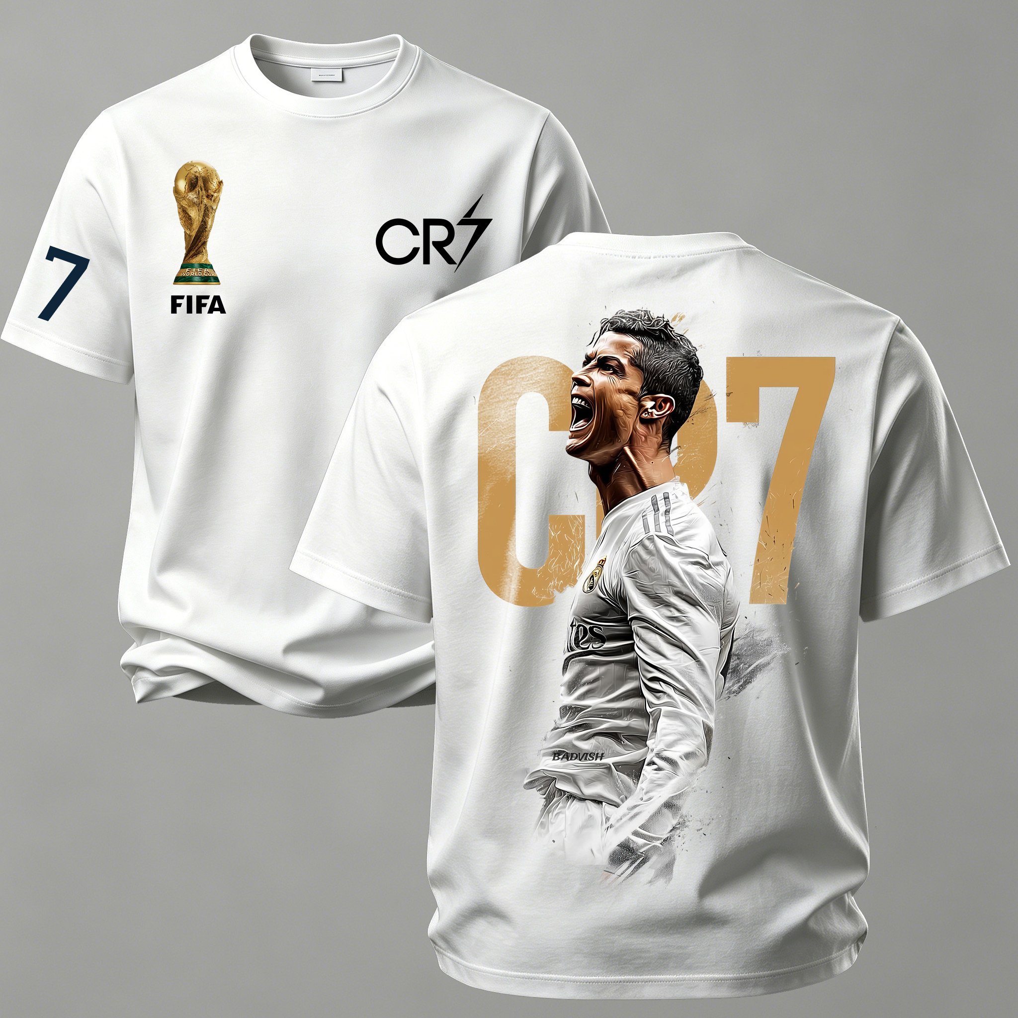 Soccer Player Roaring Celebration Animation Printed Unisex Oversized T-shirt