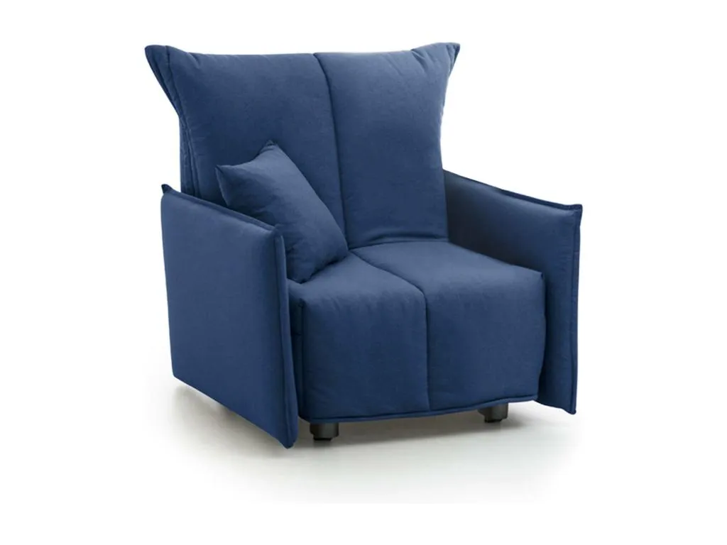 Sofa cama Vivircalido Sofá individual Made in Italy Sillón de salón con apertura trolley en tela acolchada con reposabrazos estándar Cm qiil40825