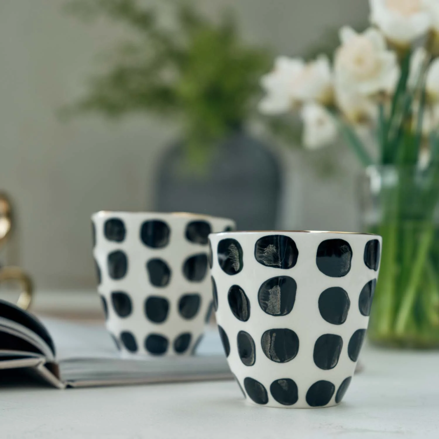 Erna Polka Dot Mug, Set of 2