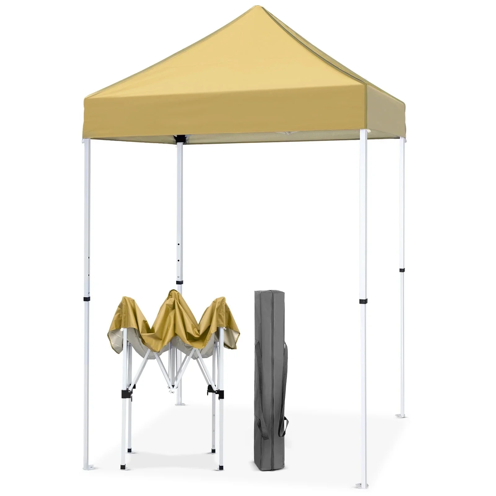EAGLE PEAK 5x5 Pop up Canopy Tent Instant Outdoor Canopy Easy Set - up Straight Leg Folding Shelter（blue）